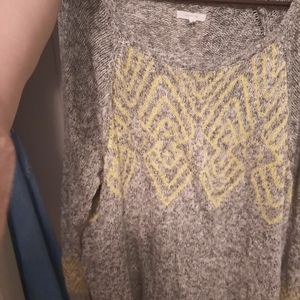 Maurices plus 2 Gray & Yellow Sweater